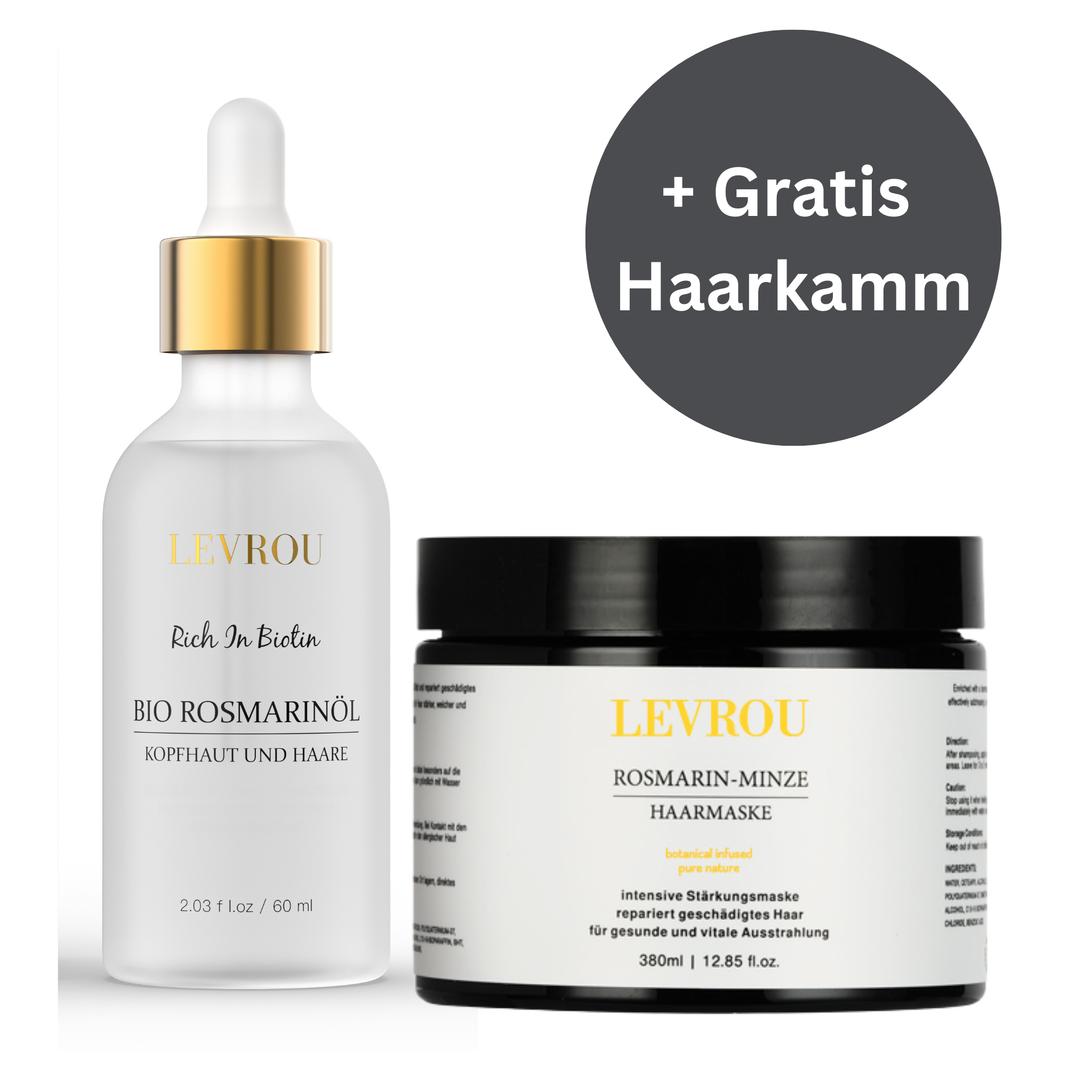 Intensive Pflege: Bio Rosmarinöl & Rosmarin-Minze Haarmaske